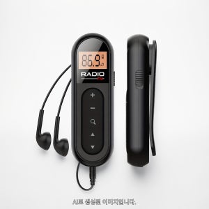 클립이 있는 휴대용 충전식 FM 라디오, 스포츠 및 말용 미니 회의 가이드, 무선 헤드폰 클립