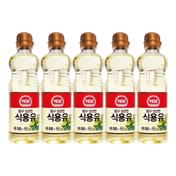 Sajo Haepyo Clear and Fresh Soybean Cooking Oil 0.5L X 5 pcs