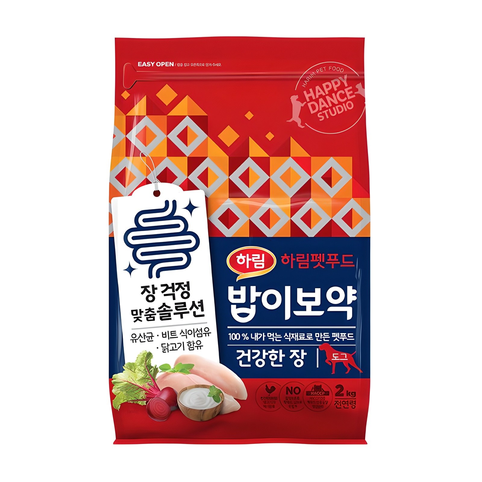 하림펫푸드밥이보약 강아지 장건강 유산균 사료 2kg