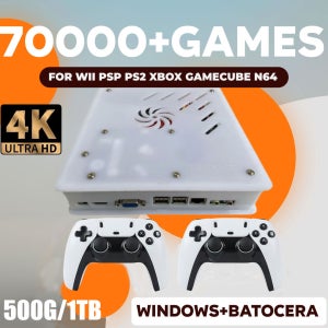 2026 I3-3110M X8 레트로 비디오 게임 콘솔 1TB 플러그 앤 플레이 4K 70000+ 게임 60 에뮬레이터 Wii PS2 N64 PSP 게임큐브 XBOX용