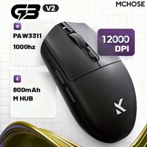 MCHOSE G3 V2 Pro 무선 E-스포츠 마우스 경량 3가지 모드 블루투스 PAW3395 고성능 800mAh 게임 오피스 59g 마우스
