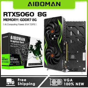 AIBOMAN GPU RTX 5060 8GB GDDR7 3840cuda HDMI+DP PCI Express X16 5.0 145W 그래픽 카드