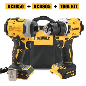 NEW2026DeWalt DCD805DCF850 콤비네이션 키트, 브러시리스 모터, 전기 드릴 및 드라이버, 20V 리튬 무선 디자인, 리노베이션용
