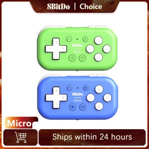 8Bitdo 마이크로 블루투스 게임패드 포켓 사이즈 미니 게임 컨트롤러 스위치, 안드로이드 및 라즈베리 파이용, 키보드 모드 지원
