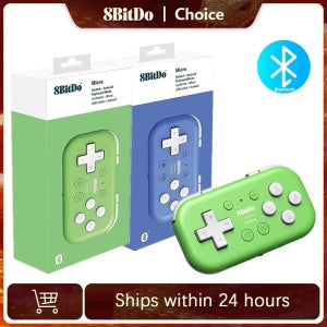 8Bitdo 마이크로 블루투스 게임패드 포켓 사이즈 미니 게임 컨트롤러 스위치, 안드로이드 및 라즈베리 파이용, 키보드 모드 지원
