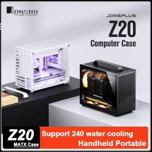 JONSBO Z20 MATX 데스크탑 케이스, 240 수냉식 미니 휴대용 컴퓨터 케이스 지원