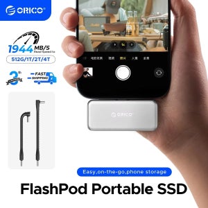 오리코 S20 플래시팟 1TB 포터블 SSD 최대 2000MB/s, 직접 연결 디자인, 고속 외장 SSD USB 3.2 Gen2x2 20Gbps