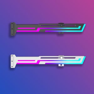 5V ARGB 스트립이 내장된 3PIN 그래픽 카드 GPU 브래킷, 길이 및 높이 조절 가능, 안정적인 지원 및 변형 방지