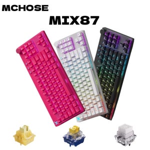 MCHOSE MIX87 마그네틱 스위치 키보드 유선 게임용 키보드 8K + 256K Esport 0.08ms 낮은 대기 시간 E-스포츠 맞춤형 게이머 액세서리