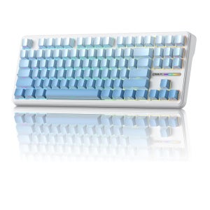 AULA F87 Pro 무선 기계식 키보드 75% TKL 가스켓 마운트 핫스왑 가능 커스텀 게이밍 키보드 (8000mAh 트리플 모드 PBT RGB)