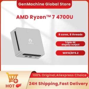 윈도우 11 라이젠 DDR4 3200Mhz WiFi6 게이밍 PC DIY 게이밍 컴퓨터 컴팩트 GenMachine 미니 PC AMD 라이젠5 4700U 4750U 4800H 490