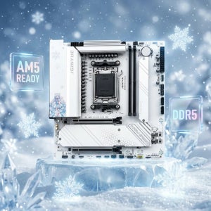 JGINYUE B650M 스노우 드림 메인보드 AM5 DDR5 (AMD Ryzen 7000/8000/9000 시리즈 CPU 지원) 19-페이즈 전원 공급 WiFi 6 화이트 게이밍