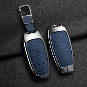 현대 쏘나타 SEL EV 6 EV 8 아이오닉 5 넥소 DN8 FE 투싼 쏘나타 스타리아 NX4 아이오닉에 적합한 합금 가죽 자동차 키 케이스 커버