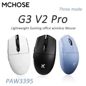 MCHOSE G3 V2 Pro/Ultra 경량 E-스포츠 마우스 3가지 모드 게이밍 사무용 무선 블루투스 PAW3395 완전 자체 개발