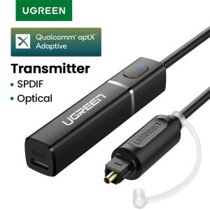 aptX HD Adaptive 5.4 지원 블루투스 트랜스미터, TV PC HD 디지털 Toslink 광 SPDIF 어댑터 오디오 무선 송신기
