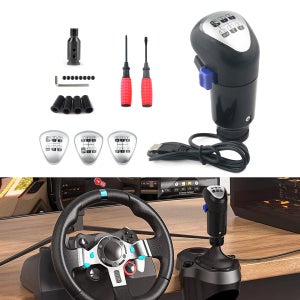 USB 트럭 시뮬레이터 PC 시프터 기어시프트 노브 ATS&ETS2 게임용 로지텍 G29 G27 G25 G920 호환