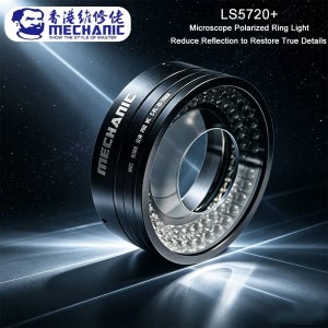 MECHANIC LS720+ 반사 방지 현미경 편광 링 라이트 무단계 조광 가능 72 LED PCB 납땜 전자공학 도구