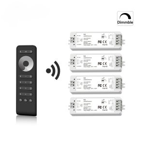 V1 LED 조광기 12V 24V 36V RS1 4 영역 단색 LED 스트립 디밍 키트 무선 Wifi 2.4G RF 원격 제어 푸시 스위치 이중