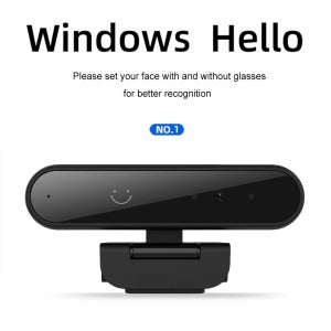 Windows용 미니 USB 얼굴 인식 웹캠 안면 인식 로그인 HD1080P 2MP 컴퓨터 웹 카메라(노트북 PC용 마이크 포함)