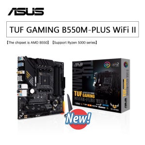 ASUS TUF GAMING B550M PLUS WIFI II 새로운 AMD B550 마이크로 ATX는 AMD Ryzen 5000 시리즈 마더보드 소켓 AM4를 지원합니다.