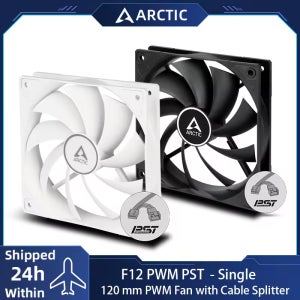 ARCTIC F12 PWM PST 120mm 팬, PWM 공유 기술(PST)을 갖춘 PC 케이스 팬, 저소음 모터, 컴퓨터, 팬 속도: 230-1350 RPM