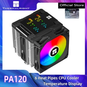 Thermalright PA120 디지털 CPU 쿨러 6개의 히트 파이프 120mm ARGB 공기 냉각 라디에이터는 LGA1851/1700/115x AMD AM4/AM5를 지원합니