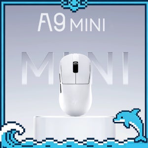 ATK A9 미니 플러스 마우스 듀얼 모드 8000Hz 무선 게이밍 마우스 Paw3955 Master Nordic 54L15 39그램 경량 마우스 PC 액세서리