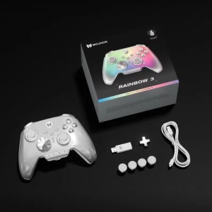 NEW BIGBIG WON Rainbow3 무선 게임 컨트롤러 NearLink 2.4G 홀 조이스틱 마이크로 모션 버튼 RGB 게임패드 PC/스위치/Xbox용