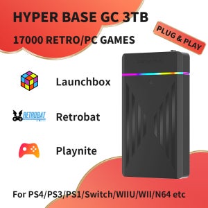 3TB 게임 하드 드라이브(17000개 이상의 게임 포함) PS4/PS3/PS2/Switch/Wii/Wiiu/N64용 Launchbox&Playnite&Retrobat, 윈도우 P