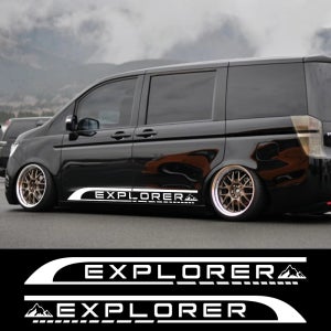 마운틴 익스플로러 스트립 스티커, 자동차 모터홈, Rv 밴, 카고, 미니밴, 캠퍼밴 장식 데칼, 자동차 튜닝 액세서리 장식