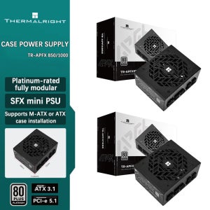 Thermalright TR-APFX850/1000 블랙 플래티넘 SFX 풀 모듈러 소형 전원 공급 장치 ATX 3.1 PCIE 5.1(일본산 커패시터 모두 사용)