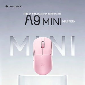 ATK A9 미니 얼티밋 무선 게이밍 마우스 PAW3955 마스터 8K 폴링 레이트 경량 39g 트라이 모드 E-스포츠 마우스 (FPS 게이머용)