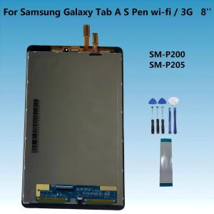 삼성 갤럭시 탭 A S펜 Wi-Fi 3G SM-P200 SM-P205 P200 P205 8인치 LCD 디스플레이 터치 스크린 디지타이저 글래스 어셈블리 A+급