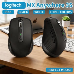 로지텍 MX Anywhere 3S 올인원 휴대용 무선 마우스, 무소음 클릭, 8000DPI, 노트북 컴퓨터 주변기기용 멀티 디바이스 지원