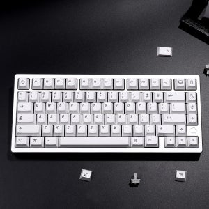 148키 미니멀리스트 화이트 키캡 PBT 체리 프로파일 염료승화 키캡 (MX 기계식 게이밍 키보드용)