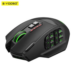 E-YOOSO X-33 RGB USB 2.4G 무선 게임용 마우스, 프로그래밍 가능한 게임 광학 마우스, 컴퓨터 PC 노트북용, 16000 DPI, 16 버튼