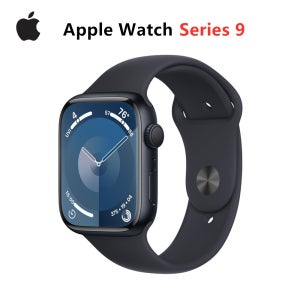100% 오리지널 2023 새로운 Apple Watch Series 9 45mm GPS Apple Watch S9 알루미늄 케이스(스포츠 밴드 포함) iOS 스마트 워치
