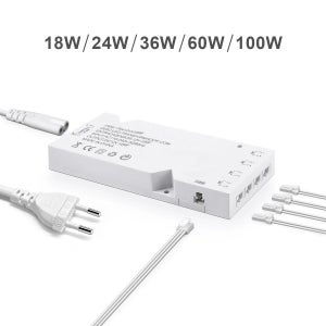 4/6/10 Dupont 포트 중앙 집중식 전원 공급 장치 LED 스트립/LED 바 램프 용 12V DC 전원 어댑터 US EU 플러그 변압기 2A 3A 5A 8A