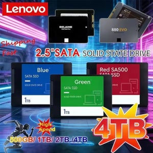 레노버 4TB 솔리드 스테이트 디스크 SSD 고속 500G 1TB 2TB 내장 HDD 하드 드라이브 SATA3 2.5인치 노트북 마이크로컴퓨터 데스크탑용