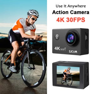 SJCAM SJ4000 에어 액션 카메라 4K 비디오 30M 방수 2.4G WiFi 스포츠 카메라 액션캠 스포츠 카메라 자전거 오토바이용