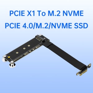 M.2 NVME to PCIe X1 X4 X8 X16 라이저 카드 직각 10CM PCI 익스프레스 연장 케이블 M.2 NVMe SSD to X1 데스크탑 PC 지원