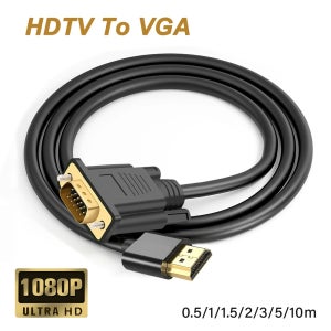 1080P HDTV 남성용 VGA 변환기 HDMI 입력에서 VGA 출력 케이블 PC 노트북 모니터 프로젝터 PS4 PS5 Xbox 스위치 TV 박스용