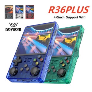 BOYHOM R36 Plus 레트로 휴대용 게임 콘솔 리눅스 64비트 시스템 4인치 IPS 화면 RK3326 휴대용 포켓 비디오 플레이어 R36PLUS 게임