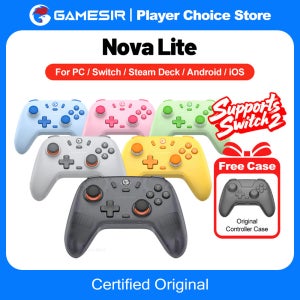 Gamesir Nova Lite PC 게임패드 (닌텐도 스위치 2, 스위치 OLED, 스위치 Lite 컨트롤러용) 블루투스 홀 이펙트 조이스틱 윈도우 10/11 지원