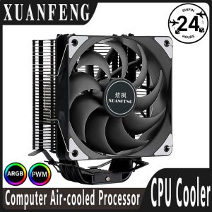 XUANFENG 고성능 쿨러 CPU 120mm 팬 LGA2011 x79 x99 2066 115x 1200 1700 AM3 AM4 AMD 4핀/PWM 4/6 히트파이프 지원