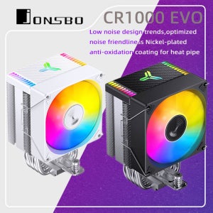 JONSBO CR-1000EVO CPU 라디에이터, 4 히트 파이프 CPU 쿨러, 120mm 선풍기 5V ARGB PWM, LGA 1150 1151 1200 1700 AM4 AM5