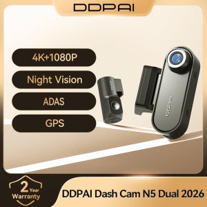 DDPAI N5 듀얼 4K HDR 전후방 AI 나이트 비전 카메라 WiFi 6 GPS ADAS 음성 제어 24시간 주차 모드 차량용 DVR