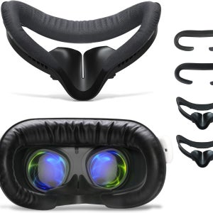 Oculus Quest 2용 페이스 패드 2팩, 페이셜 인터페이스 및 페이스 커버 패드, VR Meta Quest 2용 김서림 방지 땀 방지 페이스 쿠션
