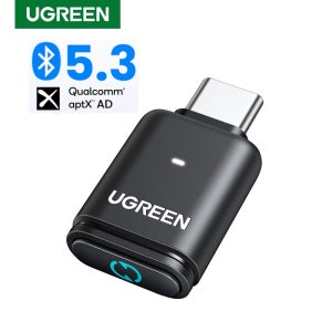 USB C Type-C Bluetooth 5.3 송신기 aptX HD AD 오디오 어댑터 (PC PS5 PS4 Nintendo 스위치 헤드셋 스피커 마이크)