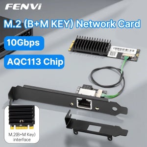 FENVI 10Gbps AQC113 M.2 B+M To RJ45 네트워크 카드 이더넷 네트워크 어댑터 데스크탑 PC 서버용 단일 포트 LAN 컨트롤러 카드